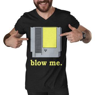 Blow Me Retro Video Game Tshirt Men V-Neck Tshirt - Monsterry AU