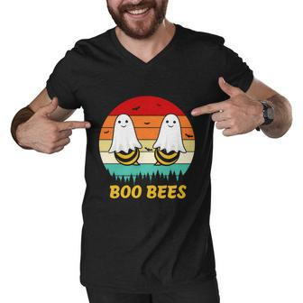 Boo Bees Ghost Halloween Quote V2 Men V-Neck Tshirt - Monsterry AU