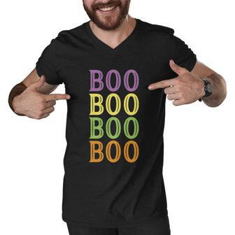 Boo Boo Boo Boo Halloween Quote V5 Men V-Neck Tshirt - Monsterry CA