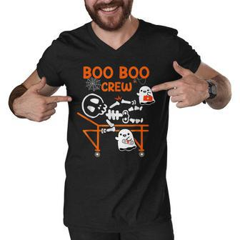 Boo Boo Crew Ghost Doctor Paramedic Emt Nurse Halloween Men V-Neck Tshirt - Seseable