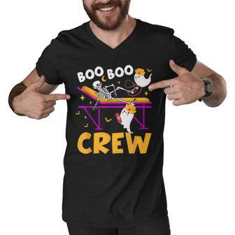 Boo Boo Crew Nurse Funny Ghost Women Halloween Nurse Men V-Neck Tshirt - Seseable