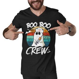 Boo Boo Crew Nurse Funny Ghost Women Halloween Nurse V2 Men V-Neck Tshirt - Seseable