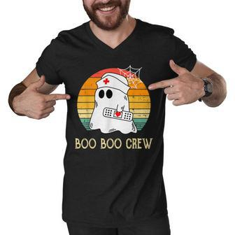 Boo Boo Crew Nurse Ghost Funny Halloween Costume Men V-Neck Tshirt - Seseable
