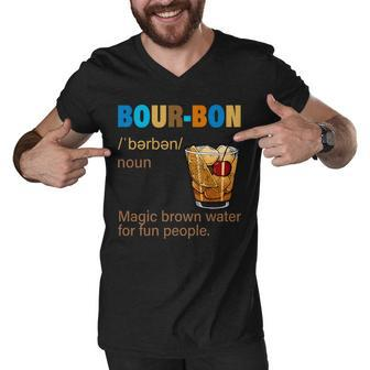 Bourbon Magic Brown Water For Fun People Tshirt Men V-Neck Tshirt - Monsterry DE