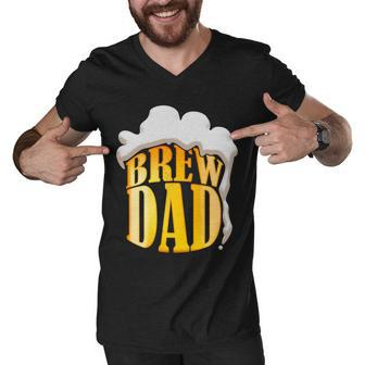 Brew Dad Matching Design T-Shirt Graphic Design Printed Casual Daily Basic Men V-Neck Tshirt - Thegiftio UK