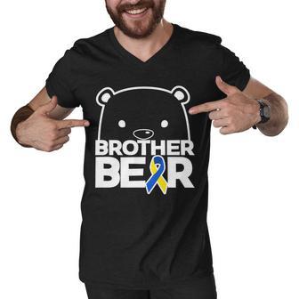 Brother Bear - Down Syndrome Awareness Men V-Neck Tshirt - Monsterry DE