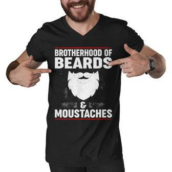 Brotherhood Beards Men V-Neck Tshirt - Seseable
