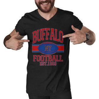 Buffalo New York Football Classic Logo Fan Men V-Neck Tshirt - Monsterry CA