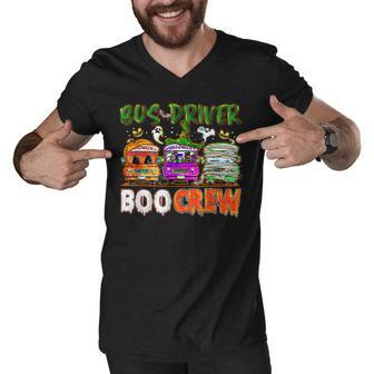 Bus Driver Boo Crew School Bus Driver Life Halloween Men V-Neck Tshirt - Seseable