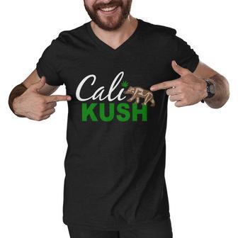 Cali Kush Weed California Republic Tshirt Men V-Neck Tshirt - Monsterry UK