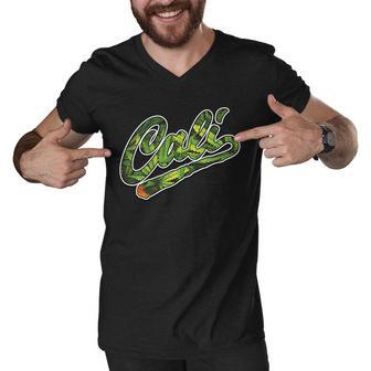 Cali Weed V2 Men V-Neck Tshirt - Monsterry UK