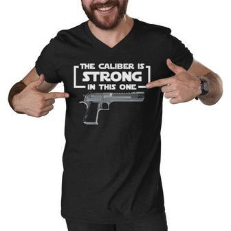 Caliber Is Strong Men V-Neck Tshirt - Seseable