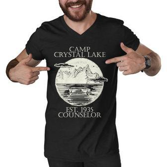 Camp Crystal Lake Counselor Tshirt Men V-Neck Tshirt - Monsterry DE