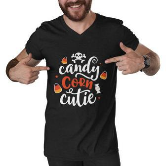 Candy Corn Cutie Halloween Quote V5 Men V-Neck Tshirt - Monsterry CA