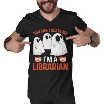 Cant Scare Me Im A Librarian Halloween School Library Sweatshirt Men V-Neck Tshirt - Thegiftio UK