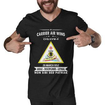 Carrier Air Wing Cvw V7 Men V-Neck Tshirt - Monsterry