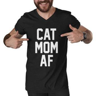 Cat Mom Af Gift For Cat Moms Of Kitties Men V-Neck Tshirt - Monsterry AU