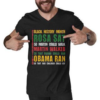 Celebrating Black History Month Rosa Martin Obama Men V-Neck Tshirt - Monsterry DE