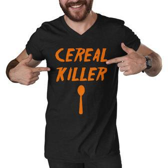 Cereal Killer T Shirt Funny Vintage T Shirts Breakfast T Shirts Men V-Neck Tshirt - Monsterry