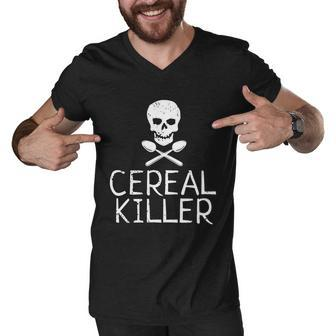 Cereal Killer Tshirt Men V-Neck Tshirt - Monsterry
