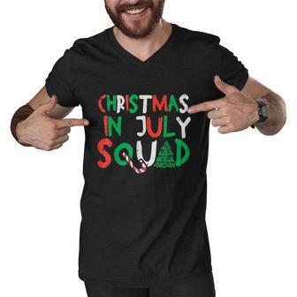Christmas In July Squad Funny Summer Xmas Men V-Neck Tshirt - Monsterry CA