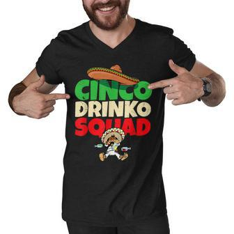 Cinco Drinko Squad Drinking Party Fiesta Funny Cinco De Mayo Men V-Neck Tshirt - Thegiftio UK