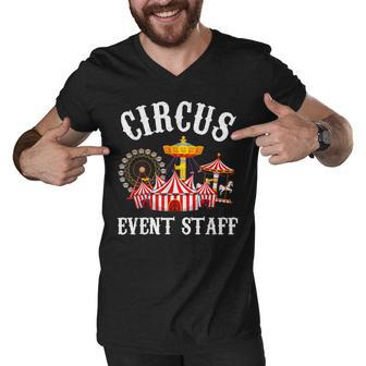 Circus Event Staff Carnival - Birthday Party Themed Vintage Men V-Neck Tshirt - Seseable