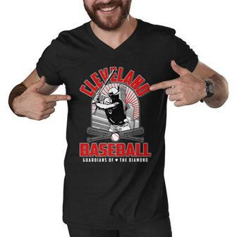 Cleveland Baseball Guardians Of The Diamond Tshirt Men V-Neck Tshirt - Monsterry AU