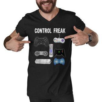 Control Freak Funny Humor Novelty For Video Gamers Players Men V-Neck Tshirt - Thegiftio UK