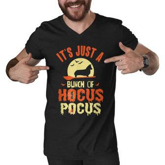 Corgi Hocus Pocus Halloween Men V-Neck Tshirt - Seseable
