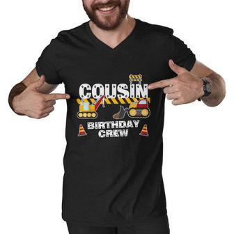 Cousin Birthday Crew For Construction Birthday Party Graphic Design Printed Casual Daily Basic Men V-Neck Tshirt - Thegiftio UK