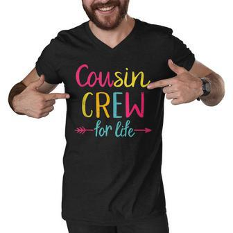 Cousin Crew For Life Family Matching Adult N Kids Funny Men V-Neck Tshirt - Seseable
