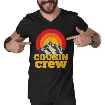 Cousin Crew Kids Matching Camping Group Cousin Squad Men V-Neck Tshirt - Seseable