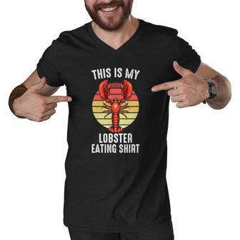 Crab &8211 This Is My Lobster Eating &8211 Shellfish &8211 Chef Men V-Neck Tshirt | Mazezy