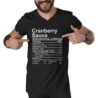 Cranberry Sauce Nutrition Facts Label Men V-Neck Tshirt - Monsterry CA
