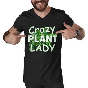 Crazy Plant Lady V2 Men V-Neck Tshirt - Monsterry UK