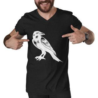 Crow Funny Halloween Quote Men V-Neck Tshirt - Monsterry AU