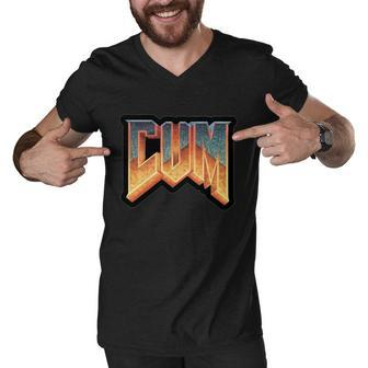Cum Doom Tshirt Men V-Neck Tshirt - Monsterry DE