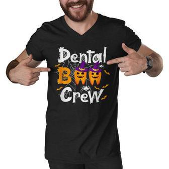 Cute Dental Boo Crew Pumpkin Dentist Halloween Costume Men V-Neck Tshirt - Thegiftio UK