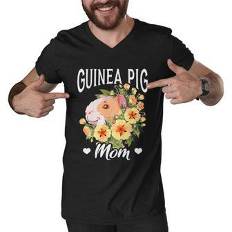 Cute Guinea Pig Mom Cute Gift Graphic Design Printed Casual Daily Basic V2 Men V-Neck Tshirt - Thegiftio UK