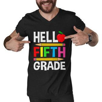Cute Hello Fifth Grade Outfit Happy Last Day Of School Funny Gift Men V-Neck Tshirt - Monsterry