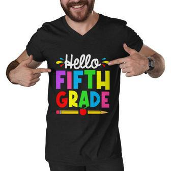 Cute Hello Fifth Grade Outfit Happy Last Day Of School Gift Men V-Neck Tshirt - Monsterry DE