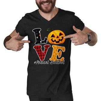 Cute Medical Assistant Love Halloween Costume Pumpkin Men V-Neck Tshirt - Thegiftio UK