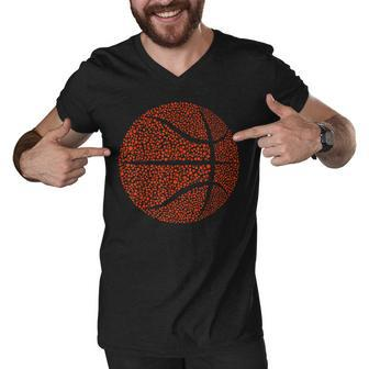 Cute Polka Dot Basketball Lover Player International Dot Day Men V-Neck Tshirt - Thegiftio UK
