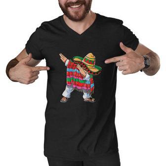 Dabbing Mexican Poncho Cinco De Mayo Men Tshirt Men V-Neck Tshirt - Monsterry UK