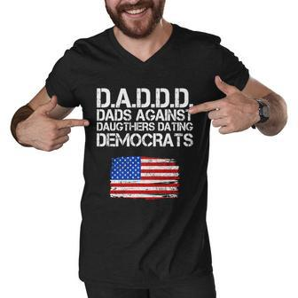 Daddd Dads Against Daughters Dating Democrats Men V-Neck Tshirt - Monsterry