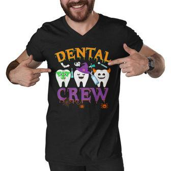 Dental Boo Crew Halloween Funny Dentist Assistant Men V-Neck Tshirt - Seseable