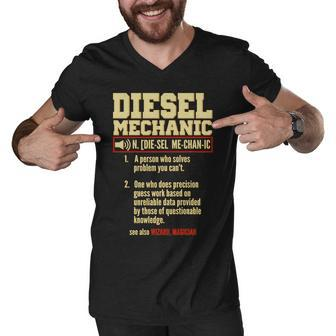 Diesel Mechanic Tshirt Men V-Neck Tshirt - Monsterry