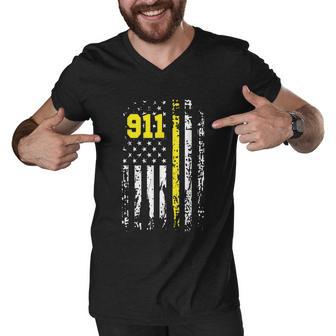 Dispatcher 911 First Responder Usa Dispatcher Gift Men V-Neck Tshirt - Monsterry DE