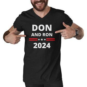 Don And Ron 2024 &8211 Make America Florida Republican Election Men V-Neck Tshirt | Mazezy